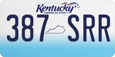 KY license plate 387SRR