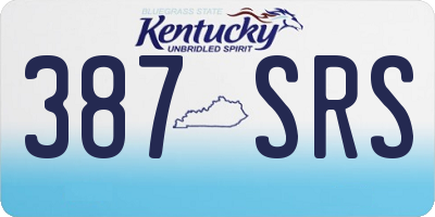 KY license plate 387SRS