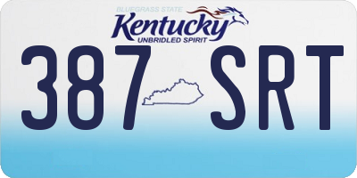KY license plate 387SRT