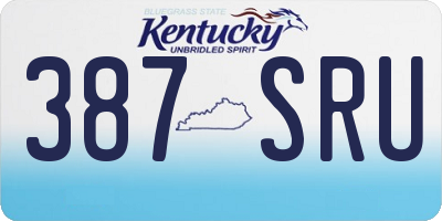 KY license plate 387SRU