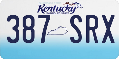 KY license plate 387SRX
