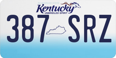 KY license plate 387SRZ