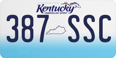 KY license plate 387SSC