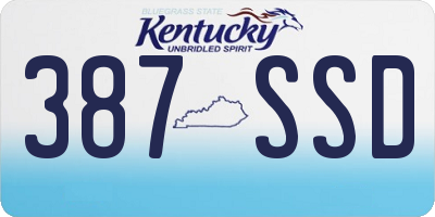 KY license plate 387SSD