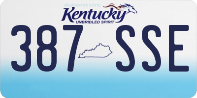 KY license plate 387SSE