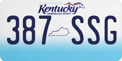 KY license plate 387SSG