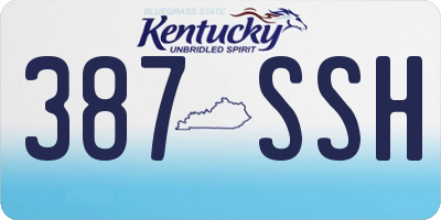 KY license plate 387SSH
