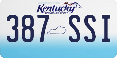 KY license plate 387SSI