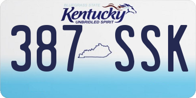 KY license plate 387SSK