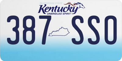 KY license plate 387SSO