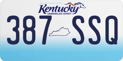 KY license plate 387SSQ