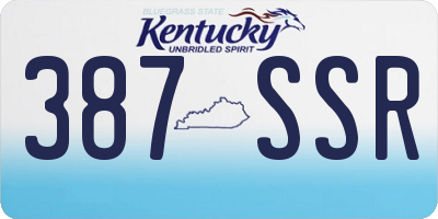 KY license plate 387SSR