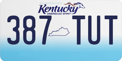 KY license plate 387TUT