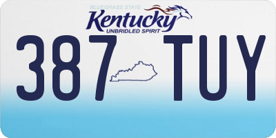 KY license plate 387TUY