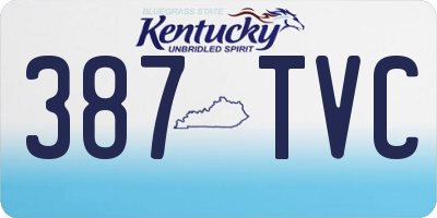 KY license plate 387TVC