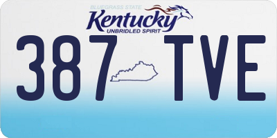KY license plate 387TVE