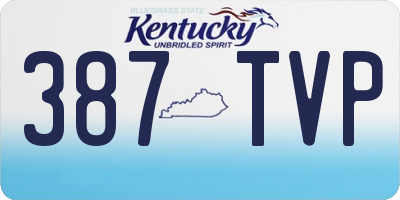 KY license plate 387TVP