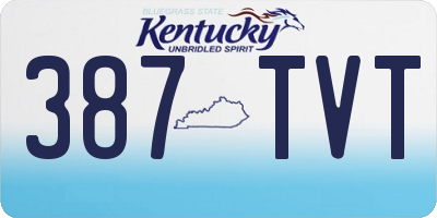 KY license plate 387TVT