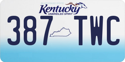 KY license plate 387TWC