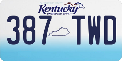 KY license plate 387TWD