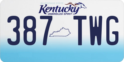 KY license plate 387TWG