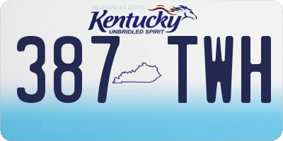 KY license plate 387TWH