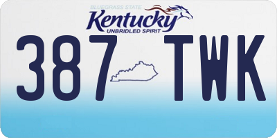 KY license plate 387TWK