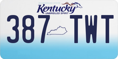KY license plate 387TWT