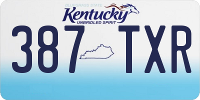 KY license plate 387TXR