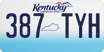 KY license plate 387TYH