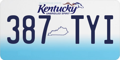 KY license plate 387TYI