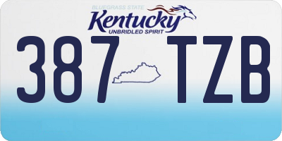 KY license plate 387TZB