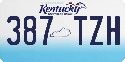 KY license plate 387TZH