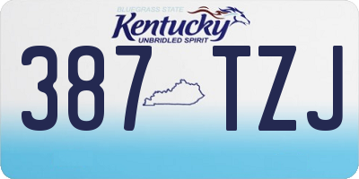 KY license plate 387TZJ