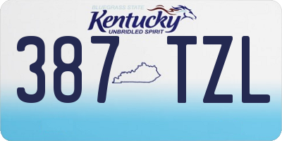 KY license plate 387TZL