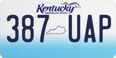 KY license plate 387UAP