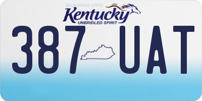 KY license plate 387UAT