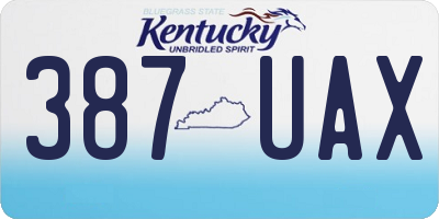 KY license plate 387UAX
