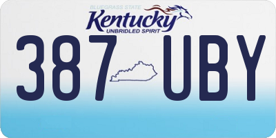 KY license plate 387UBY
