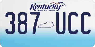 KY license plate 387UCC