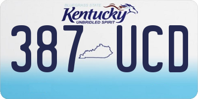 KY license plate 387UCD