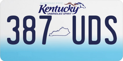 KY license plate 387UDS