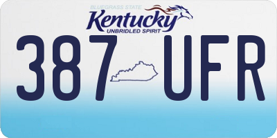 KY license plate 387UFR