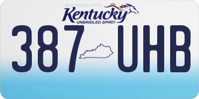 KY license plate 387UHB