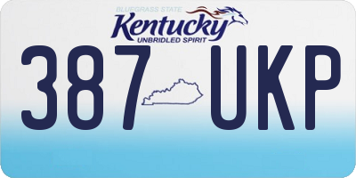 KY license plate 387UKP