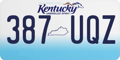 KY license plate 387UQZ