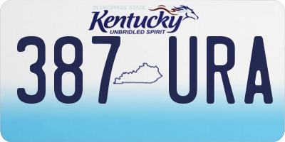 KY license plate 387URA