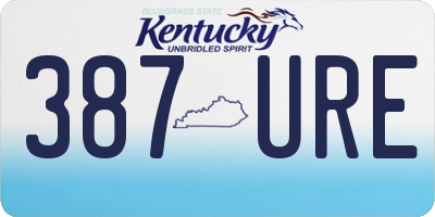 KY license plate 387URE