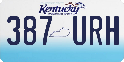 KY license plate 387URH