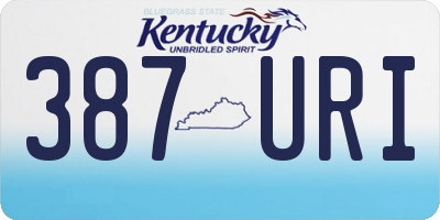 KY license plate 387URI